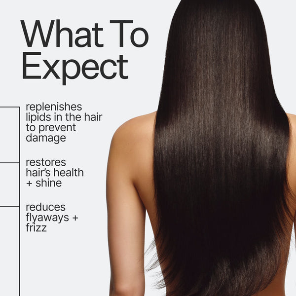 Infographic describing what to expect with Act+Acre Cold Processed Hair Oil