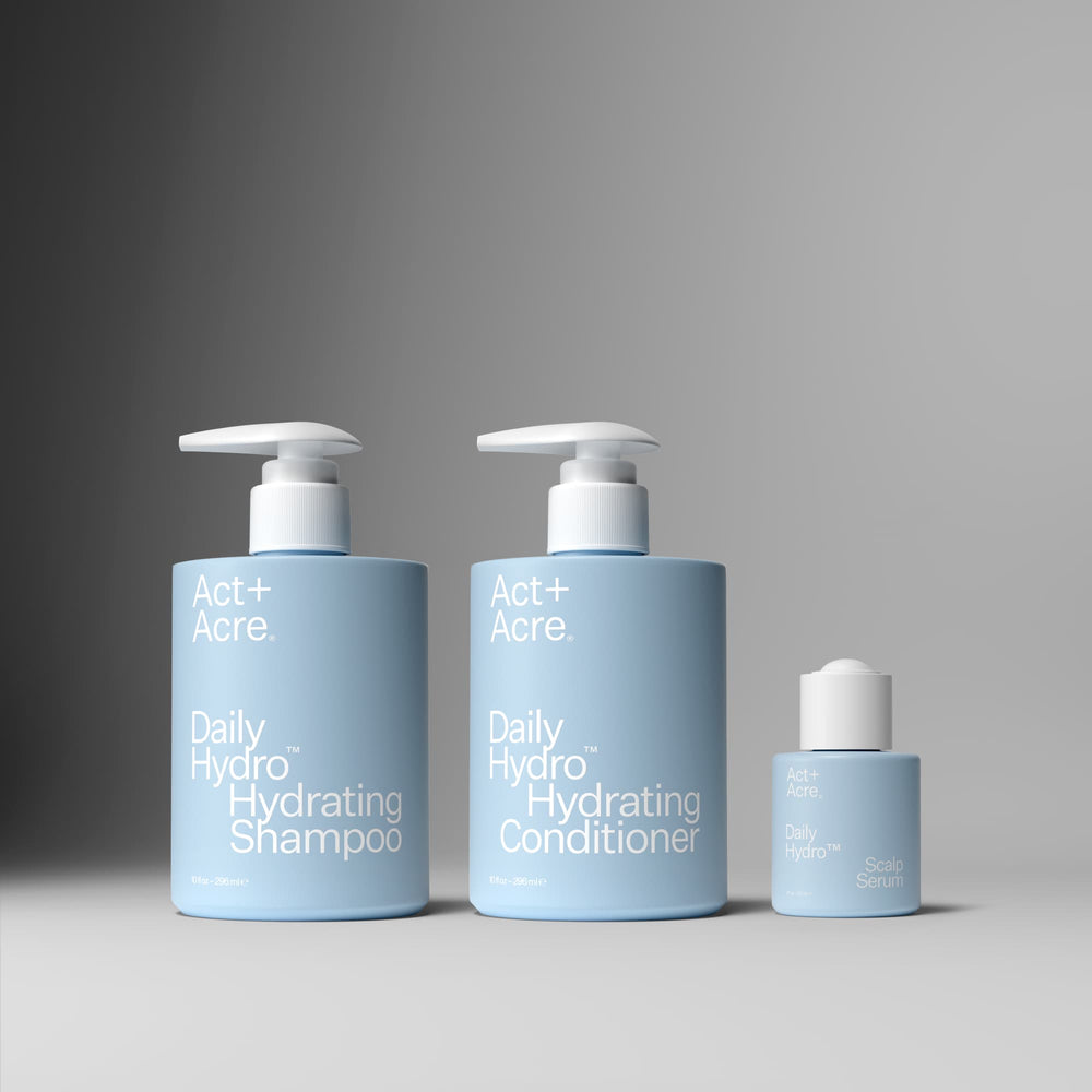 Act+Acre Daily Hydro™ Hydration System on a grey background.