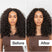 Before/After of woman with long, dark, curly hair using Act+Acre Soft Curl System