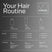 Infographic describing hair routine using Act+Acre Soft Wave System
