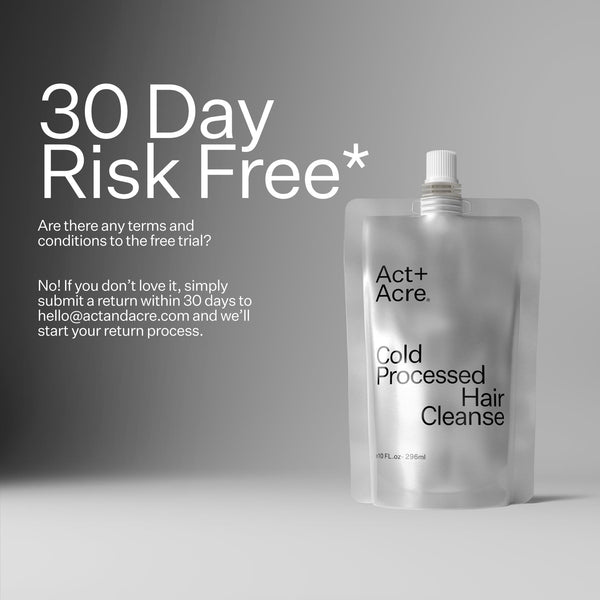 Hair Cleanse Refill with text reading "30 Day Risk Free*"