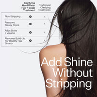 model hair image with product comparison infographic 